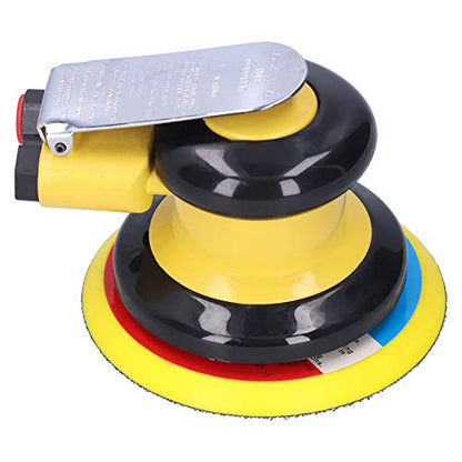 5 Inch Pneumatic Polisher Air Sander 10000RPM, Dual Action Buffing Machine & Grinding Tool Kit for Wood Metal Fiberglass, Auto Detailing Car Paint Finish
