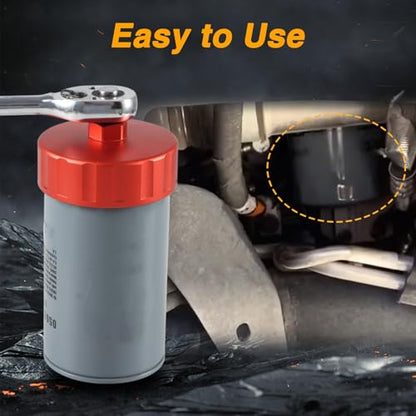EVRBUL CNC 93mm 15 Flutes Oil Filter Wrench Removal Tool to Change Oil Filter Compatible with Dodge Ram 2500 3500 6.7L 5.9L L6 Turbo Diesel with 05083285AA Oil Filter