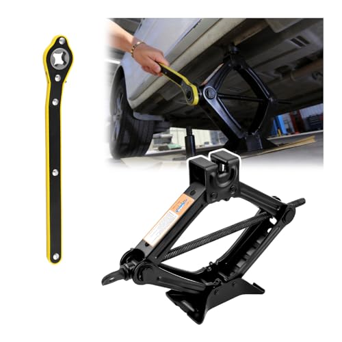 Heavy Duty Scissor Jack for Car,Portable Scissor Car Jack Kit with 1.5T (3307lbs) Capacity & Ratchet Handle,Essential Cars Tire Changing Kit as Cars Emergency Kits