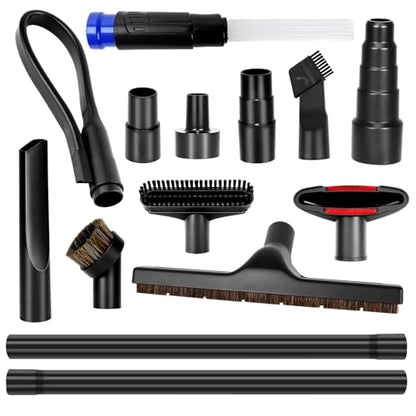 14pcs Universal Vacuum Attachment for Wet Dry Vac Attachments,Vacuum Accessories and Attachments with Shop Vac Extension Wand, Hose Adapter fit 2 1/2", 1 1/4",1 7/8" - size: 14pcs