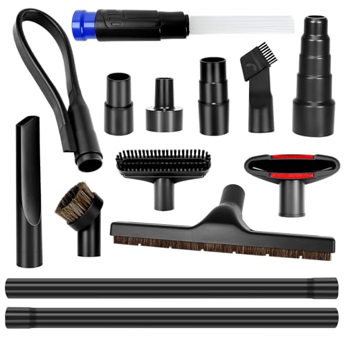 14pcs Universal Vacuum Attachment for Wet Dry Vac Attachments,Vacuum Accessories and Attachments with Shop Vac Extension Wand, Hose Adapter fit 2 1/2", 1 1/4",1 7/8" - size: 14pcs