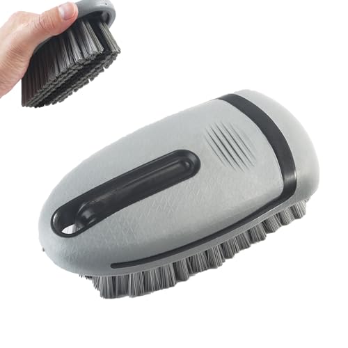 Carpet Cleaning Brush & Upholstery Brush Set, Hard Bristle Carpet Scrub Brush, Rug Brush, Couch Cleaner Brush, Fabric/Leather Detail Brush for Car, Home & Outdoor Furniture (Grey) - color: Gray