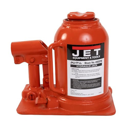 JET 17.5-Ton Low-Profile Hydraulic Bottle Jack w/Handle (JHJ-17-1/2L) - size: 17-1/2 Ton