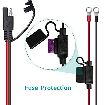 Trickle Battery Charger Maintainer, 12V / 6V Automatic Smart Battery Charger for Automotive Car Motorcycle Lawn Mower Marine Boat RV ATVs Sealed Lead Acid Battery