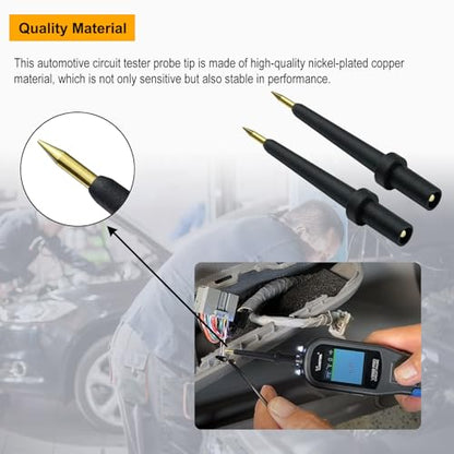ZIBOO - 2Pk 4Mm Banana Jack 3 Tip Black (PPTK0024-2),Use for Autel Circuit Tester Power Circuit Probe