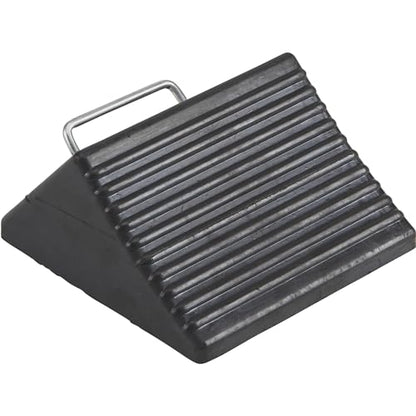 Ironton Nylon Reinforced Rubber Wheel Chock with Handle | Controlled load positioning, Shop and warehouse handling, Durable material movement, Easy setup, Operator-friendly design
