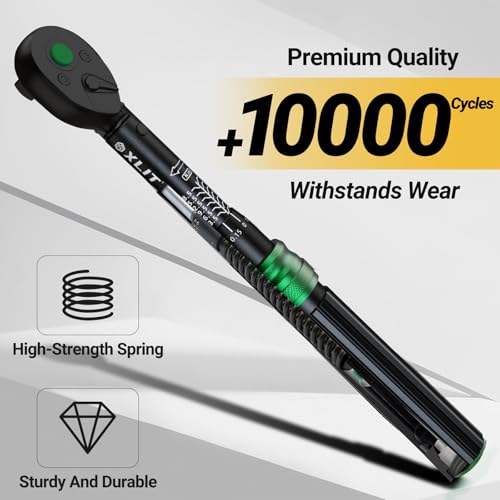 1/4" Bike Torque Wrench Set, 35 PCS Bicycle Click Torque Wrench and Bit Set, 17.7-177 in·lb/2-20Nm, Dual-Direction Adjustable 72 Tooth Ratchet, ±3% Accuracy, Road/Mountain Bike Cycling Tool Kit - size: 35PCS (2-20 Nm)
