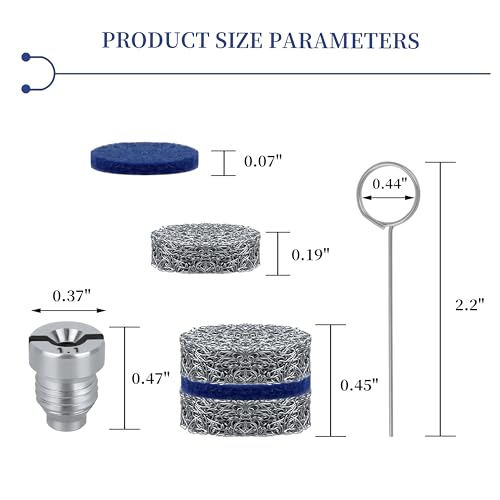 1.1 mm Foam Cannon Orifice Mesh Kit - 3000PSI Filter & Meshes (Two Suits) for Thread Nozzle