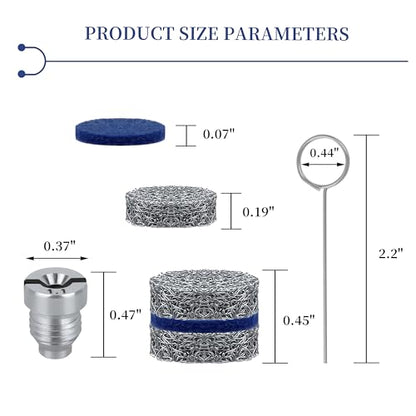 1.1 mm Foam Cannon Orifice Mesh Kit - 3000PSI Filter & Meshes (Two Suits) for Thread Nozzle