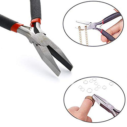 5 Inch Flat Nose Pliers Wire Pliers for Jewelry Making, Wire Wrapping Bending - 2 Pack - style: Flat Nose