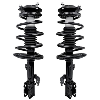 Detroit Axle - 2.4L Front Knuckles Struts Kit for 2004-2006 Toyota Camry Solara Lexus ES330, Steering Knuckles & Wheel Hub Bearings + Struts w/Coil Spring Replacement - size: 4QU48663/ Big strut kit