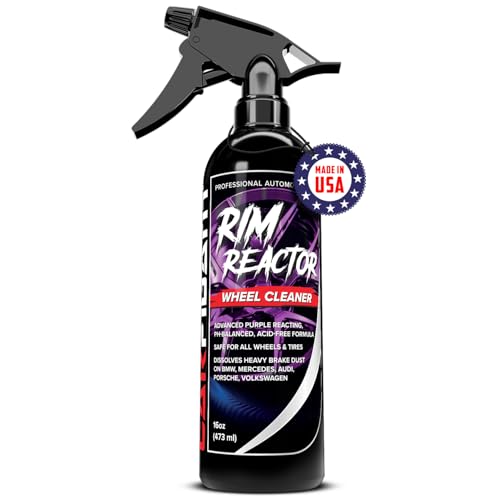 Carfidant Rim Reactor Wheel & Rim Cleaner Spray – Removes Brake Dust & Grime - Thick Gel, Dilutable - pH Neutral, Non-Acidic Tire Cleaner - Safe for Chrome, Black, Painted & Alloy Wheels - 16 fl oz - size: 16 Fl Oz (Pack of 1)