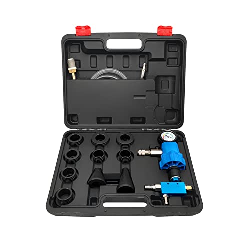 Coolant Vacuum Refill Kit Pressure Vacuum Tester Cooling System Purge and Fill Tool with 10 Adapters 35mm 40mm 45mm 55mm for SUV Truck