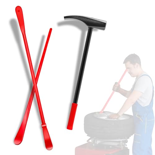 Tire Bead Breaker Tool with Tire Hammer and 30inch Tire Iron and 38inch Tire Bar for Tire Changing Tool Tire Changer Kit - style: Tire Hammer+S Tire Bar+L Tire Bar