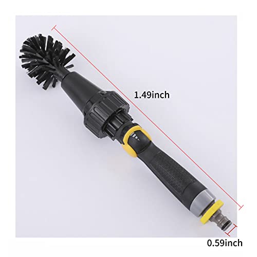Estink Water Powered Wheel Brush Auto Car Wheel Brush for Hose, Rotating Water Wheel Scrubber for Car Truck Motorcycle Bike