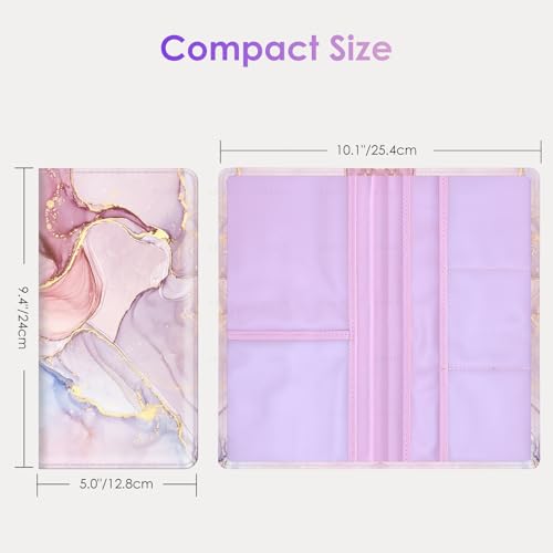 Car Registration and Insurance Holder，Colour Patterns Men Women Car License Document Registration and Insurance Card Holder - color: Multicolored marble