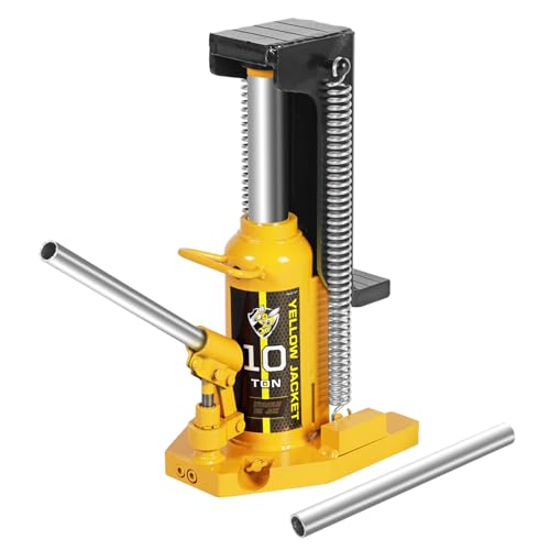 YELLOW JACKET Toe Jack 5 Ton Toe/ 10 Ton Top Capacity Hydraulic Machine Jack Lift,Air Hydraulic Claw Jack for Car Repair,Machinery,Industry Equipment - size: 10 Ton Top