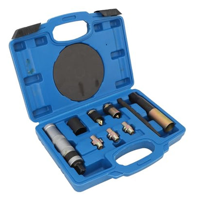 Wheel Lock Removal Kit, Universal Fit Locking Wheel Nut Remover, Carbon Steel Heat Treated Efficient Wheel Nut Key Replacement Tool with 10PCS Blades for Emergency Car Repair