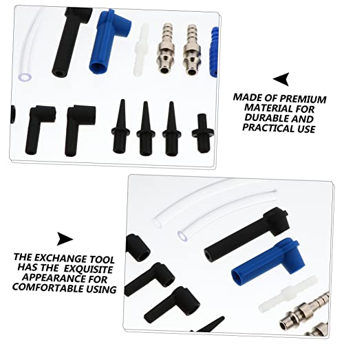 SUPVOX Brake Fluid Replace Tool Kit 16Pcs Car Brake Bleeder Vacuum Pump Fittings Connectors for Quick Oil Air Exchange Automotive System