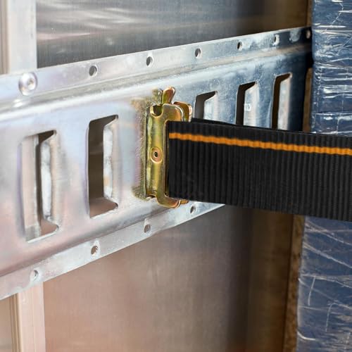 XSTRAP STANDARD 4 Pack E-Track Ratchet Straps 2" x16' Black Tie Down Straps | 4,400 LBS Break Strength Heavy Duty Wheel Tie-Downs for Moving, Truck, Trailers, Motorcycles, Kayaks, Car Roof, Vans - size: Black-4PK-16FT