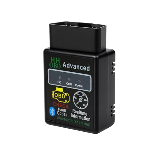 HZEL Bluetooth OBD2 Scanner for Car, OBDII Wireless Vehicle Engine Fault Code Readers Diagnostic Tool, Automotive Check Engine Light Tester Scan Tool, Universal for Most Vehicles