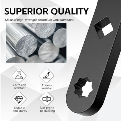 Lower Control Arm Prying Tool, Suspension Control Arm Bushing Removal Tool, Lower Ball Joint Pry, Compatible with 1/2" Drive Breaker Bar, Ball Joint Separator, Suspension Car Accessories