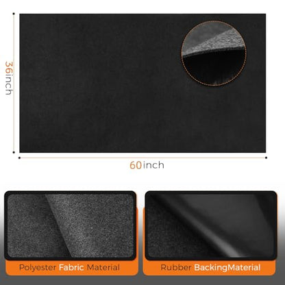 Olaismln Oil Spill Mat (36" X 60") - XL Garage Oil Drip Mat for Driveway | Additional Insurance to Prevent Oil Drain Pan Spills - Under Car Oil Leak Absorption Mat