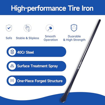 2 Pcs 33220 Tire Spoons for Changing Tires, 30'' Tire Bars for Semi Tires, Tire Bar Mounting and Demount Used for Truck, Off-Road Vehicle, Bus, Tractor - size: 2 Pcs(30in)