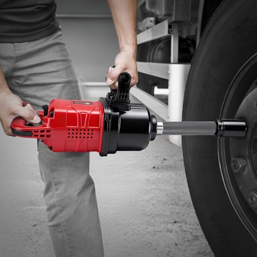 XIIW 1 Inch Air Impact Wrench, Up to 4000 ft-lbs High Reverse Torque | 27.6lbs Lightweight 1'' Impact Gun w/ 9 Inch Extended Anvil and 2 D Handles 3800RPM Pneumatic Impact Wrench for Repairs - size: 1 Inch | 4000 ft-lbs w/9" Extended Anvil