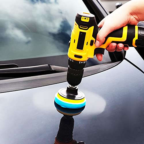 4 Inch Buffing Polishing Pads, 10 Pcs Drill Polishing Kit, Compound Buffing Sponge Pads for Car Polishing, Waxing, Sealing Glaze, Polishing and Waxing