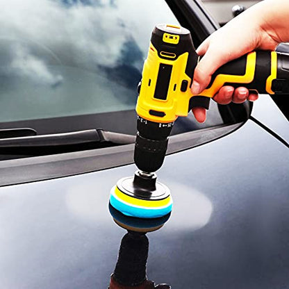 4 Inch Buffing Polishing Pads, 10 Pcs Drill Polishing Kit, Compound Buffing Sponge Pads for Car Polishing, Waxing, Sealing Glaze, Polishing and Waxing