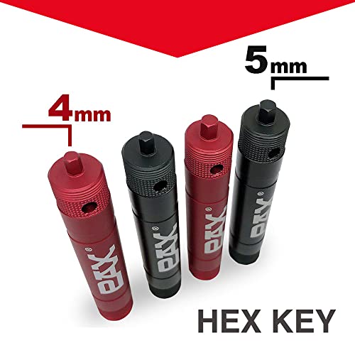 PAX Red Mountain Bike Tubeless Tire Repair Kit, Plus 5mm Hex Key for Emergency Bicycle Repair Kit, Fix Road Bicycle Tire Punctures - color: Red, 5mm Hex key