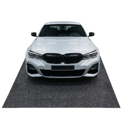 Garage Floor Protection Mat (9'8" x 9'8") Suitable for garages, it Prevents Slipping on the Bottom of Cars, Prevents Oil spillage, is Waterproof, Stain-Resistant, and Protects the Floor Surface. - size: 9'8" x 9'8"