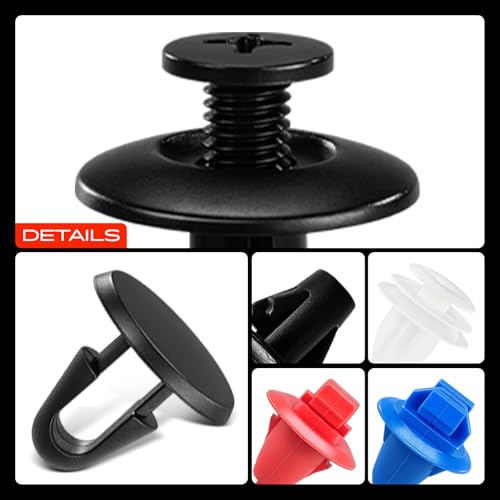A-Premium 220PCS Retainer Clip Kit Compatible with 2000-2006 Toyota Tundra | Door Trim Panel Weatherstrip Hood Fender Splash Windshield Wheel Tail Light, Push Pin Nylon Rivet Fastener, w/Removal Tool