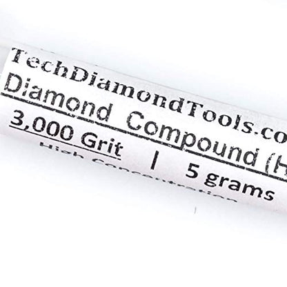 TechDiamondTools Diamond Polishing Compound Polishing Paste USA Made 3,000 Grit 3-6 Microns for Marble Glass Metal Rock Jewelry Resin Silver Chrome Gemstone with High Concentration of Diamond Powder - size: 3,000 grit / 3 - 6 microns