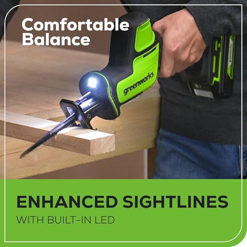 Greenworks 24V 5pcs Brushless Power Tool Combo kit: 310 in. -lbs Drill Driver, 1950 In. Ibs Impact Driver, Reciprocating Saw, Circular Saw, Flashlight With 3×2Ah Batteries & 2×Fast Charger - size: 5PCS Combo Kits