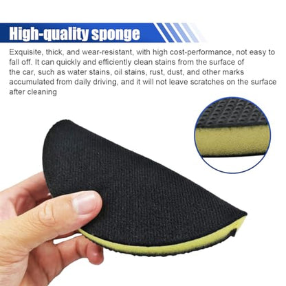 Fine Grade Car Clay Bar Pad, 5.82'' Wipe Foam Pads, DA Polisher Pad Cleaner, Rotary Polishers, Auto Detailing Replacement Tool Kit for Removing (2PCS)