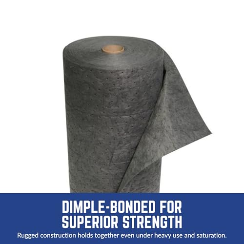 Spilfyter Universal Heavy Duty Absorbent Pads, 32" x 150' ft | Single Ply, Maximum Absorption, For Demanding Jobs, Ideal for Extra-Heavy Spills, SFG-90
