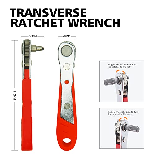 TOOLMAK 42 in 1 Ratcheting Screwdriver Set, Ratchet Wrench | Cr-V Steel, Rotatable Ratchet Handles ＆ Storage Case, Household Repair Tool Kits for Bike - style: 42pcs Ratchet Screwdriver