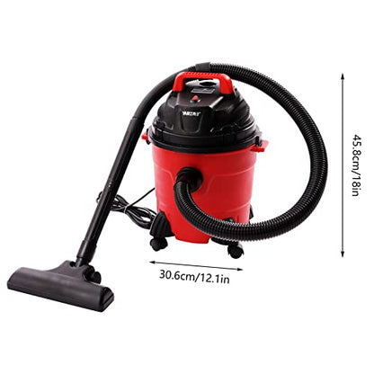 3 in 1 Wet/Dry Vacuum Cleaner,1000W Portable Heavy-Duty Cleaner with Four Flexible Universal Wheels,Cyclonic Duct Design,15L Multifunction Vacuum for House, Garage, Car and Workshop,Etc