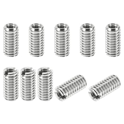 PATIKIL Thread Adapters Sleeve Reducing Nut, 10 Pcs M4x0.7 Male to M2.5x0.45 Female Repairing Insert Nut Screw Reducer Stainless Steel Fastener 8mm - size: M2.5xM4x8mm
