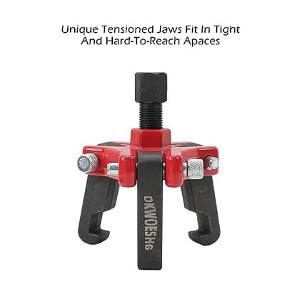 Harmonic Balancer Puller & Crankshaft Pulley Removal Tool Kit - 3 Jaw Puller Set Compatible with GM, Chevrolet, Cadillac, Chrysler, Ford, Dodge, Jeep, LS Engine, and More
