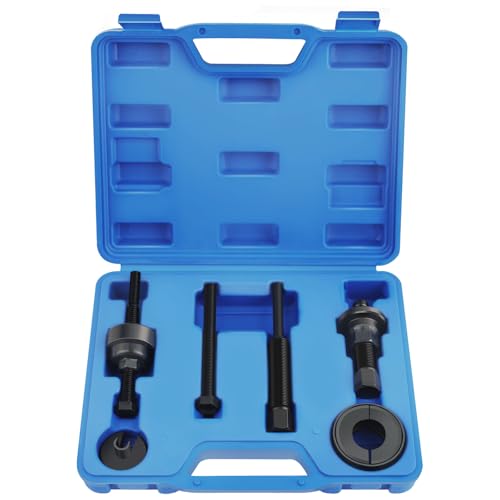 Power Steering Pump Pulley Removal Tool Set,Heavy Duty Carbon Steel Power Steering Pulley Puller/Installer for Quick Disassembly,Portable Pulley Puller Tool for Most Vehicles