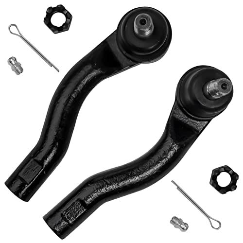 Detroit Axle - Front Steering Knuckles & Wheel Hub Bearings + Outer Tie Rod Ends Replacement for Fusion Milan MKZ Zephyr - 4pc Set - size: 4SU47665/Kit