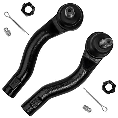 Detroit Axle - Front Steering Knuckles & Wheel Hub Bearings + Outer Tie Rod Ends Replacement for Fusion Milan MKZ Zephyr - 4pc Set - size: 4SU47665/Kit
