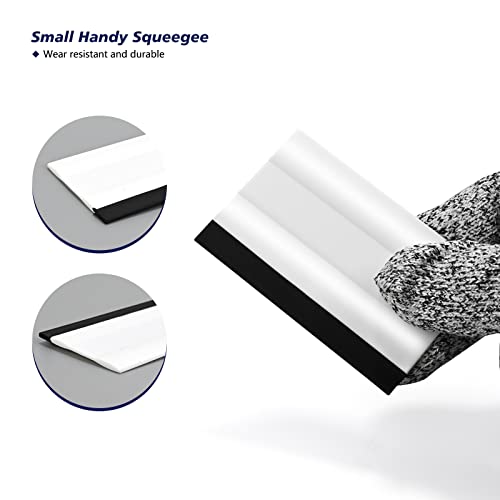 EHDIS Small Rubber Squeegee 3" Block Squeegee for Car Window Windshield,Film,Stickers,Decals and Vinyl Applicator,Kitchens, Glass, Shower,Counter Cleaning Tool, Pack of 2-White - size: 3 inch