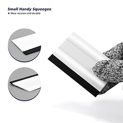 EHDIS Small Rubber Squeegee 3" Block Squeegee for Car Window Windshield,Film,Stickers,Decals and Vinyl Applicator,Kitchens, Glass, Shower,Counter Cleaning Tool, Pack of 2-White - size: 3 inch