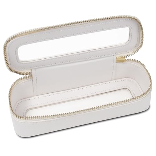 Travel Clear Makeup Bag Set, TSA Approved Cosmetic Bag Case with Zipper Portable Makeup Pouch Toiletry Bag Traveling Cosmetic Organizer Storage Bag Car Organizer Car Essentials - color: Slim White