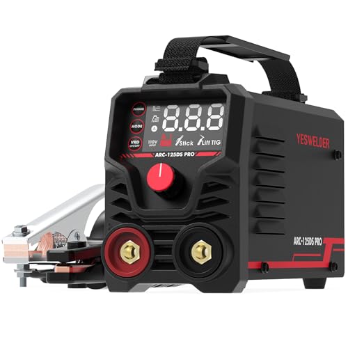 YESWELDER 125Amp Mini Stick Welder Large LED Display, IGBT ARC Welding Machine, 110V Hot Start Portable MMA Welder Machine, Arc Force - style: stick welder 125Amp