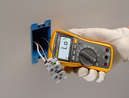 Fluke 117 Digital Multimeter, Non-Contact AC Voltage Detection, Measures Resistance/Continuity/Frequency/Capacitance/Min Max Average, Automatic AC/DC Selection, Low Impedance Mode | Non-Contact AC Voltage Detection, Measures Resistance/Continuity/Frequenc